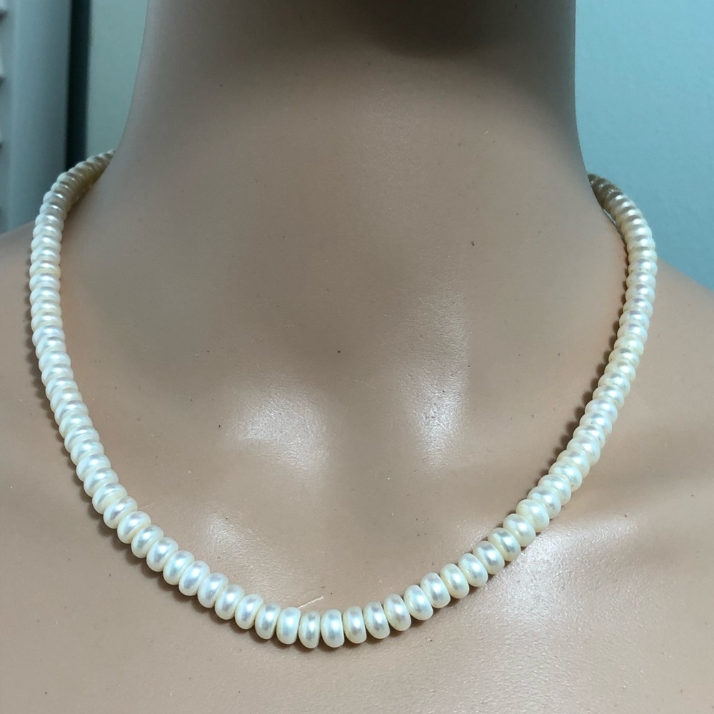Pearl Necklace Sterling Silver Clasp